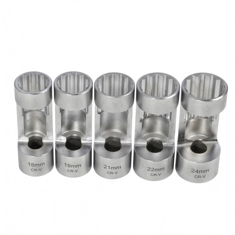 Strut Nut Socket Set (5pc) - Bi-Hex - 12pt - 18mm, 19mm, 21mm